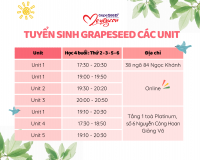 Tuyển sinh tháng 4.2026